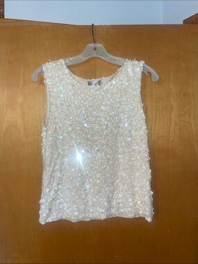 Talbots sequin tank top size medium
